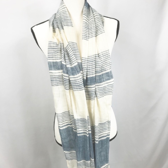 Accessories - Denim and white scarf